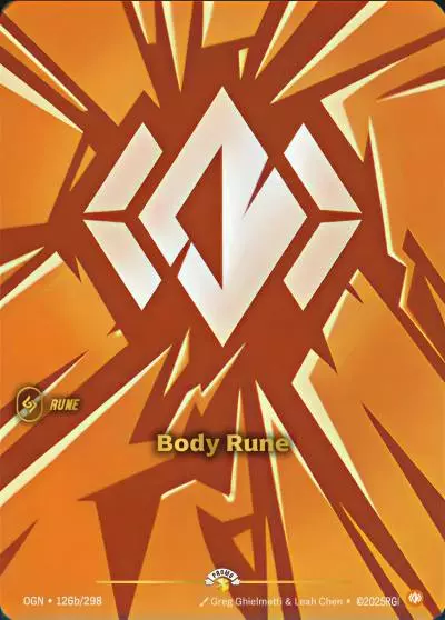 Body Rune - OGN-126b - Promotional Cards - Riftbound card